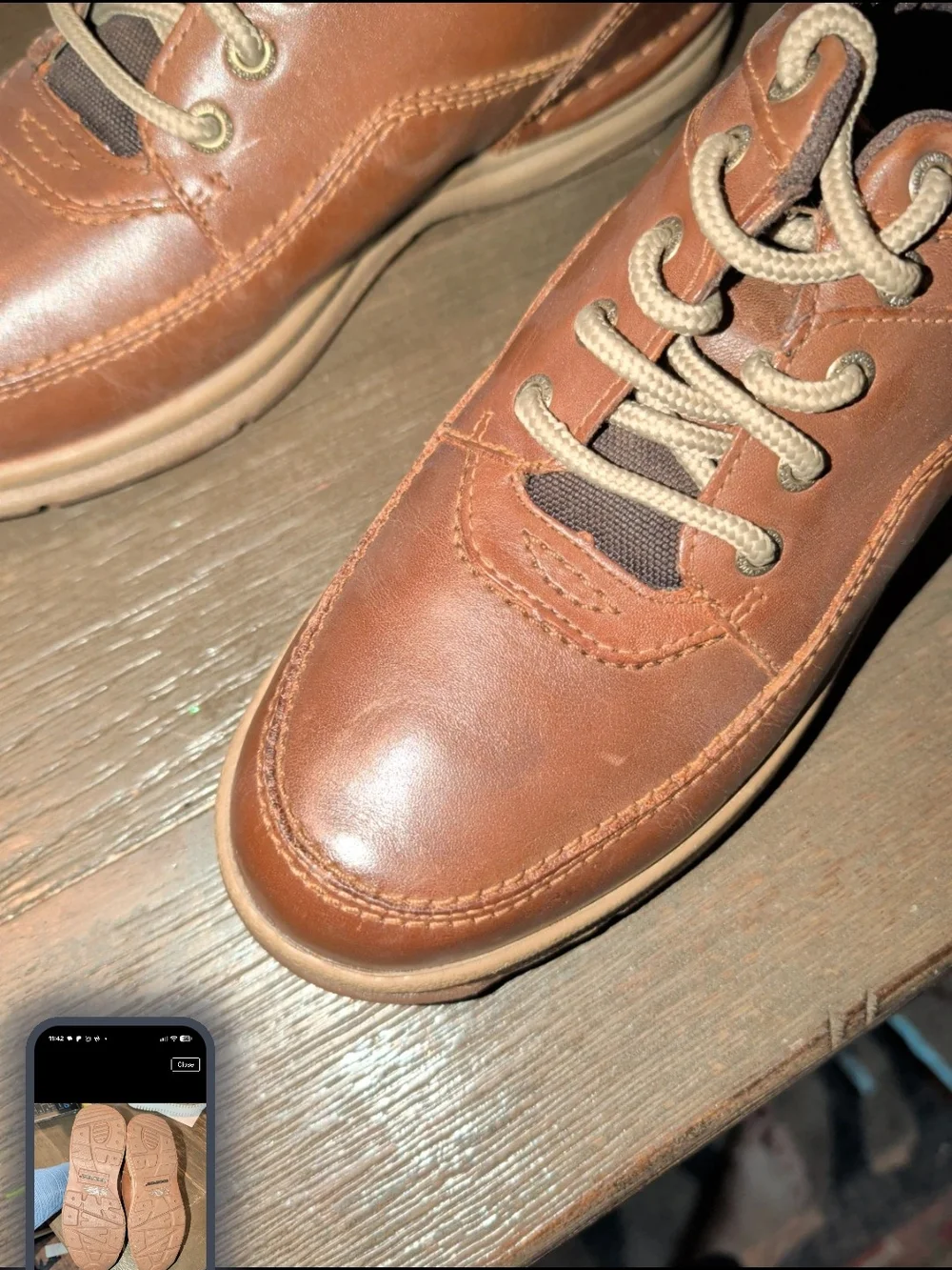 Rockport Brown Leather Casual Lace-Up Oxfords
